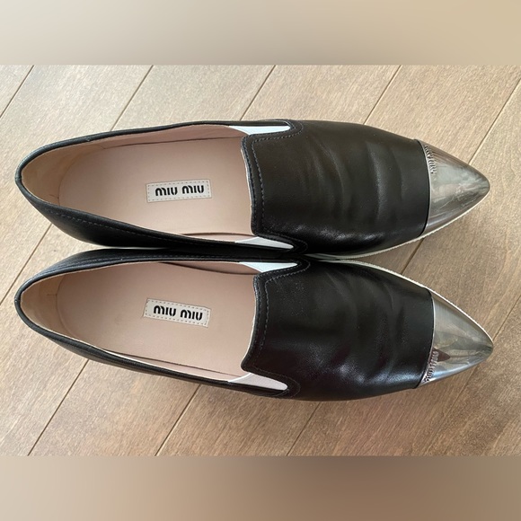 Mui Mui Black Toe Cap Platform Slip-On Sneakers - Picture 3 of 10